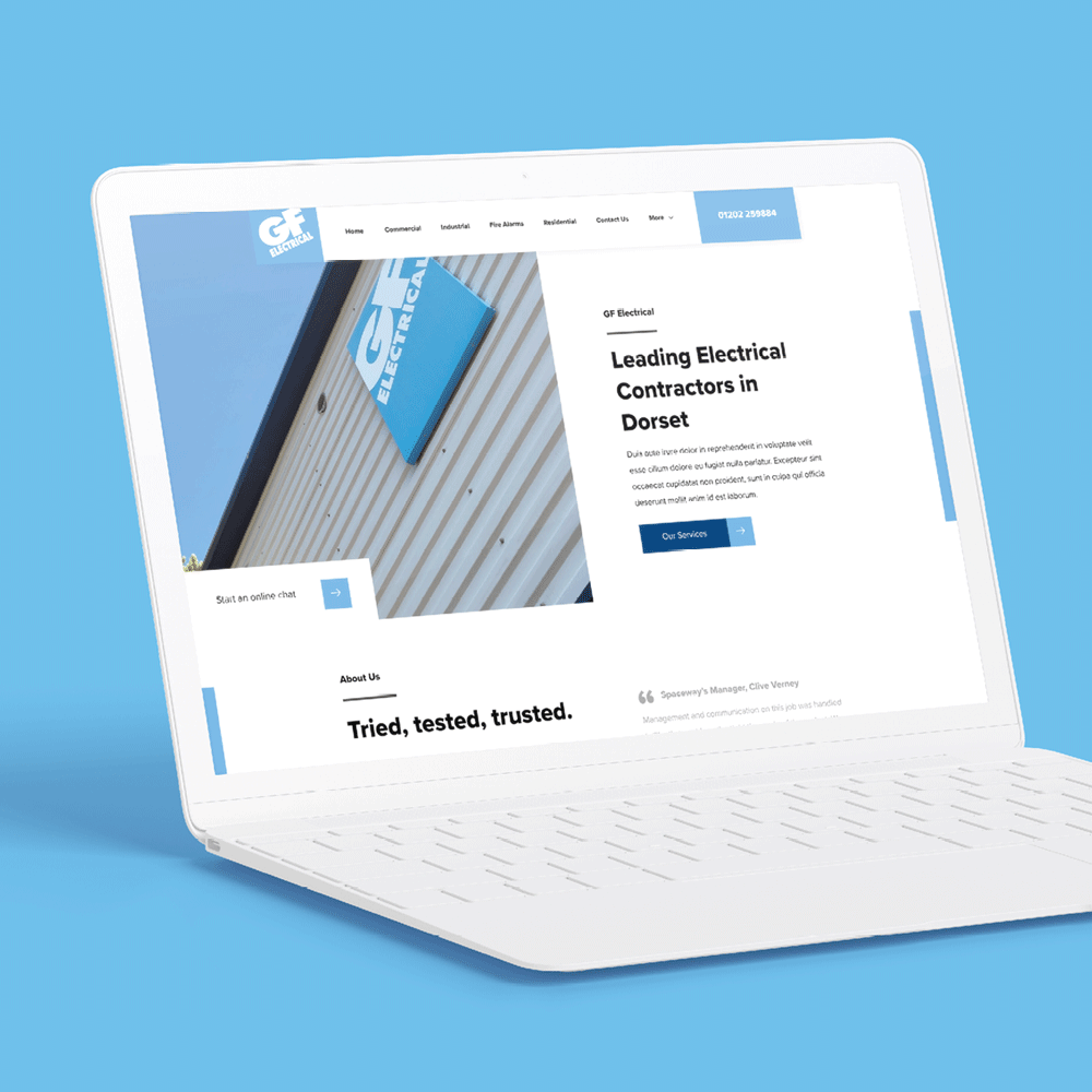 GF Electrical Web Design Digital Storm