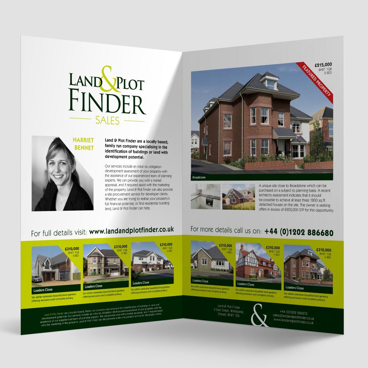 land & plot finder leaflet design