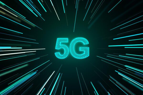 From Dial-Up to 5G: The Internet Speed Revolution 2 abstract glowing 5g hologram dark background internet speed wireless connection communication concept 3d rendering