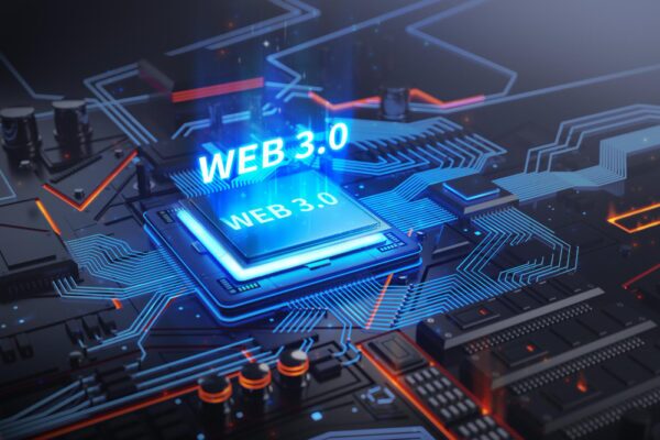 web 3 0 abstract sign with blockchain 3d illustration 1