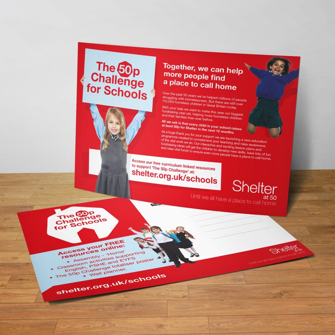 Shelter postcard design