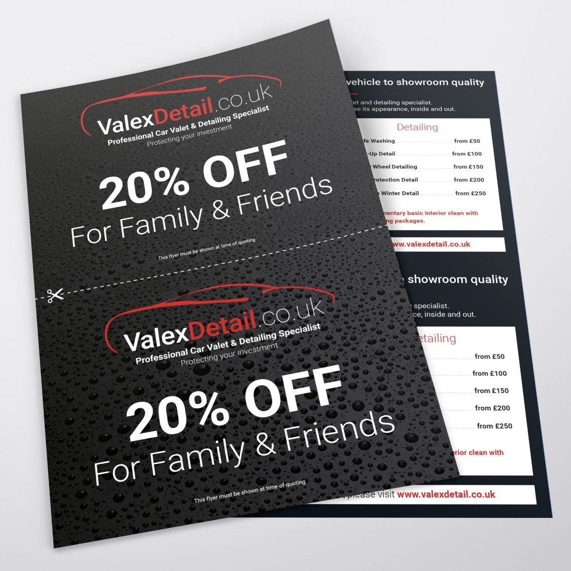 valex detail flyer voucher design
