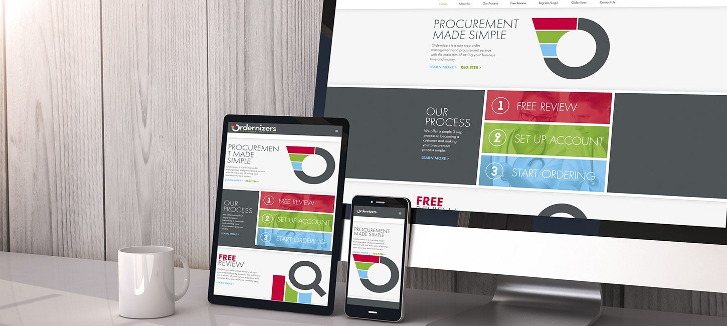 Ordinizers website on multiple devices