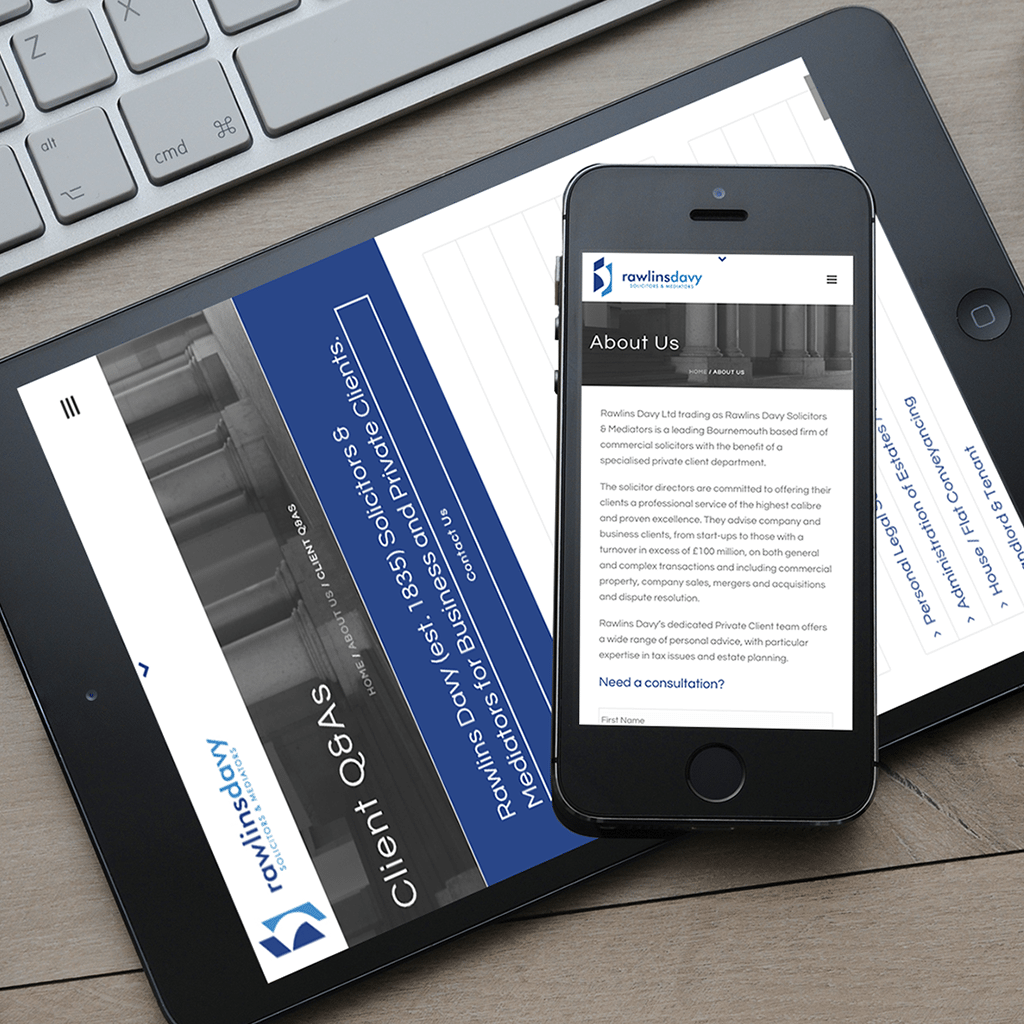 Rawlins Davy on an iphone and ipad