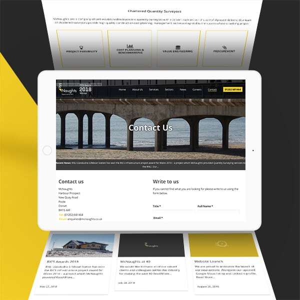 McNaughts iPad website design