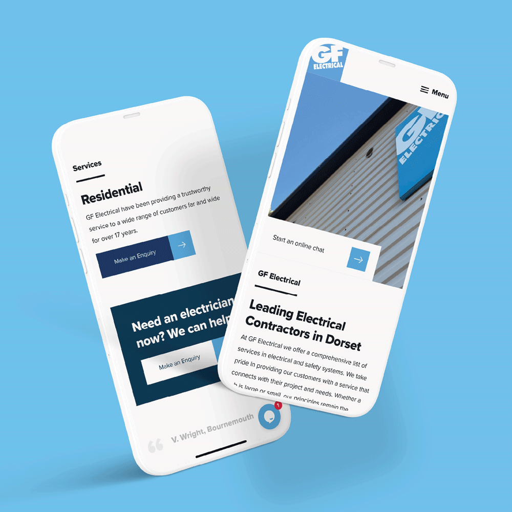 Mobile friendly website design