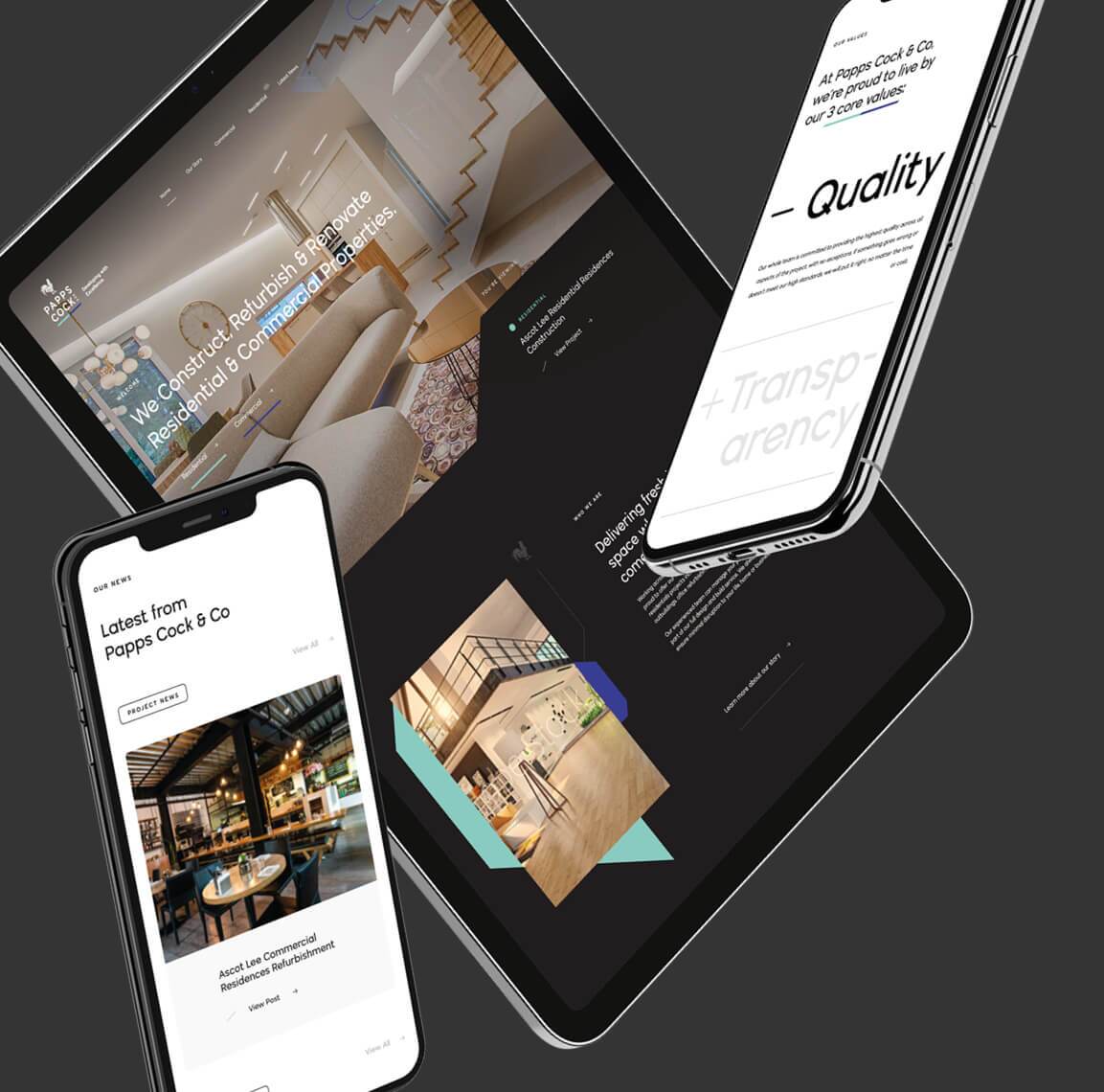 Digital Storm Agency Papps Cock & Co Building Contractor Web Design and Web Development