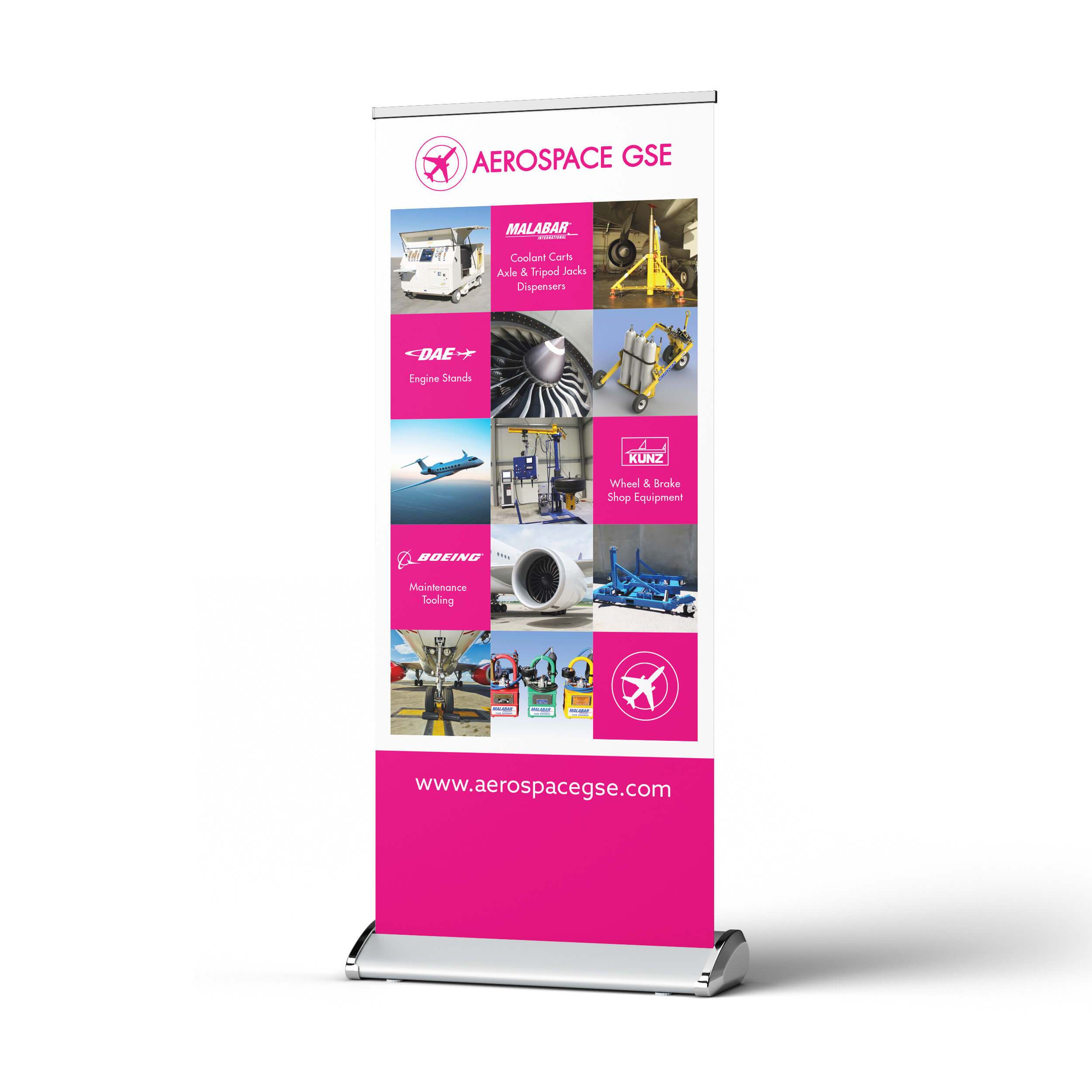 AerospaceGSE rollup exhibition stand Digital Storm