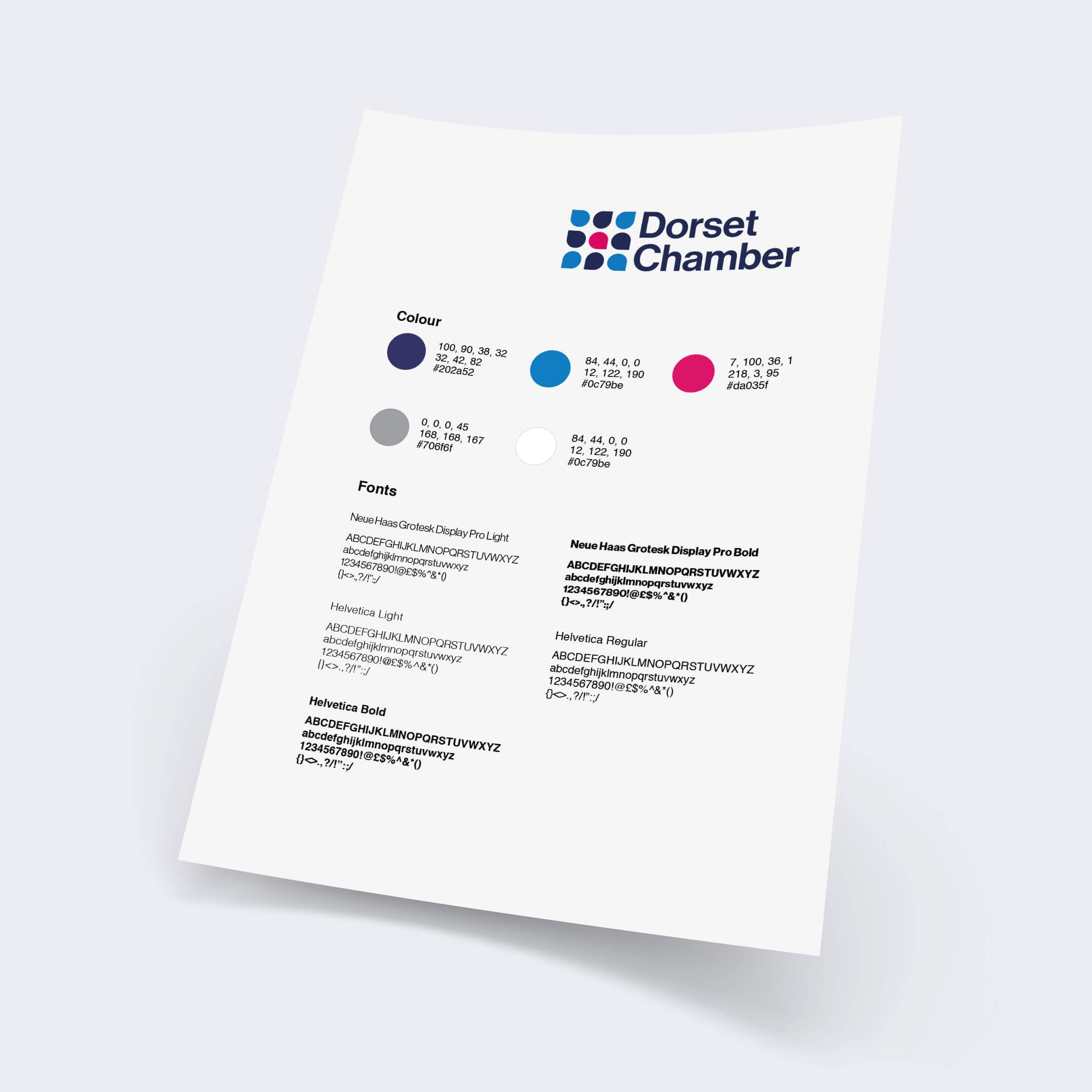 Dorset Chamber A4 mockup Digital Storm