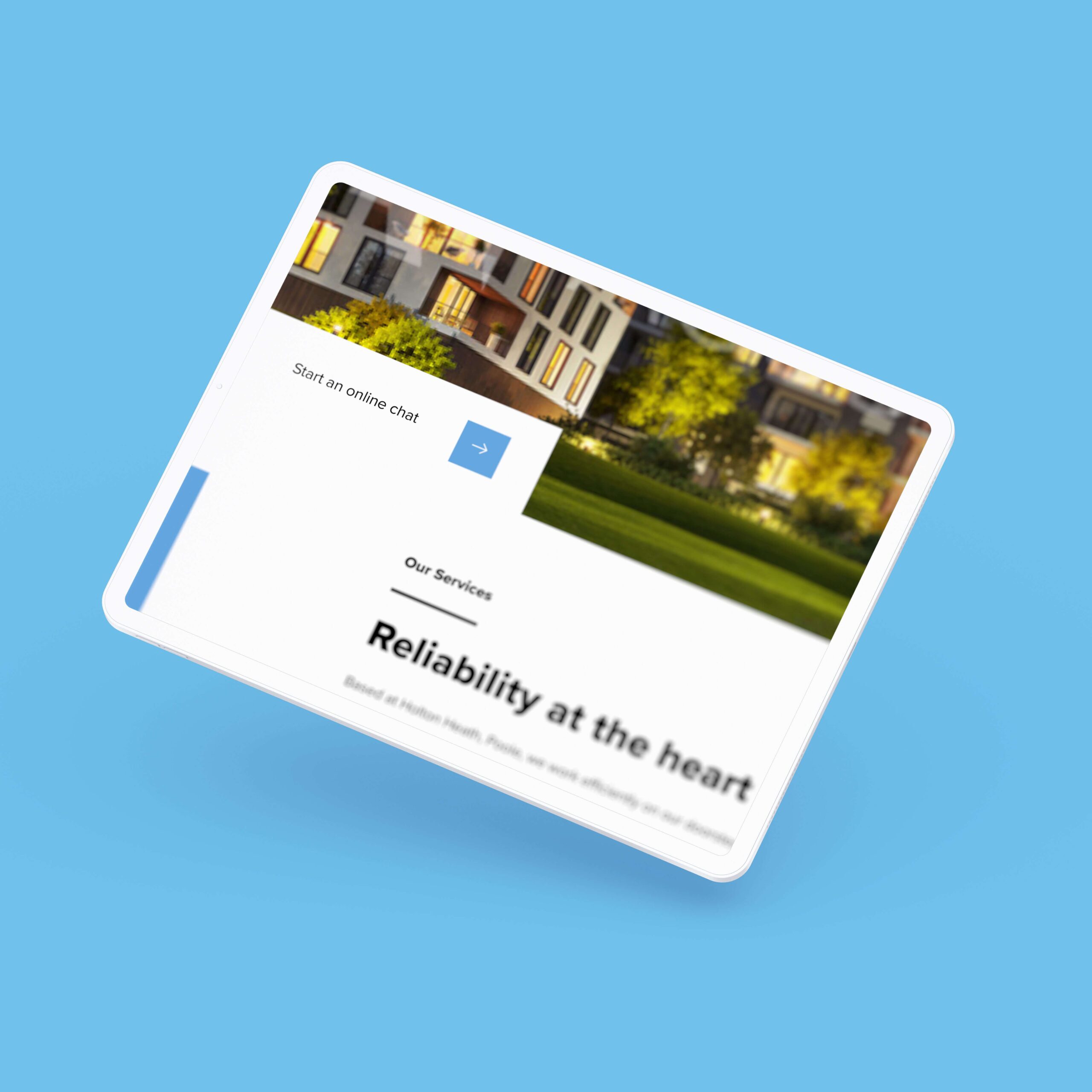 Tablet website Digital Storm