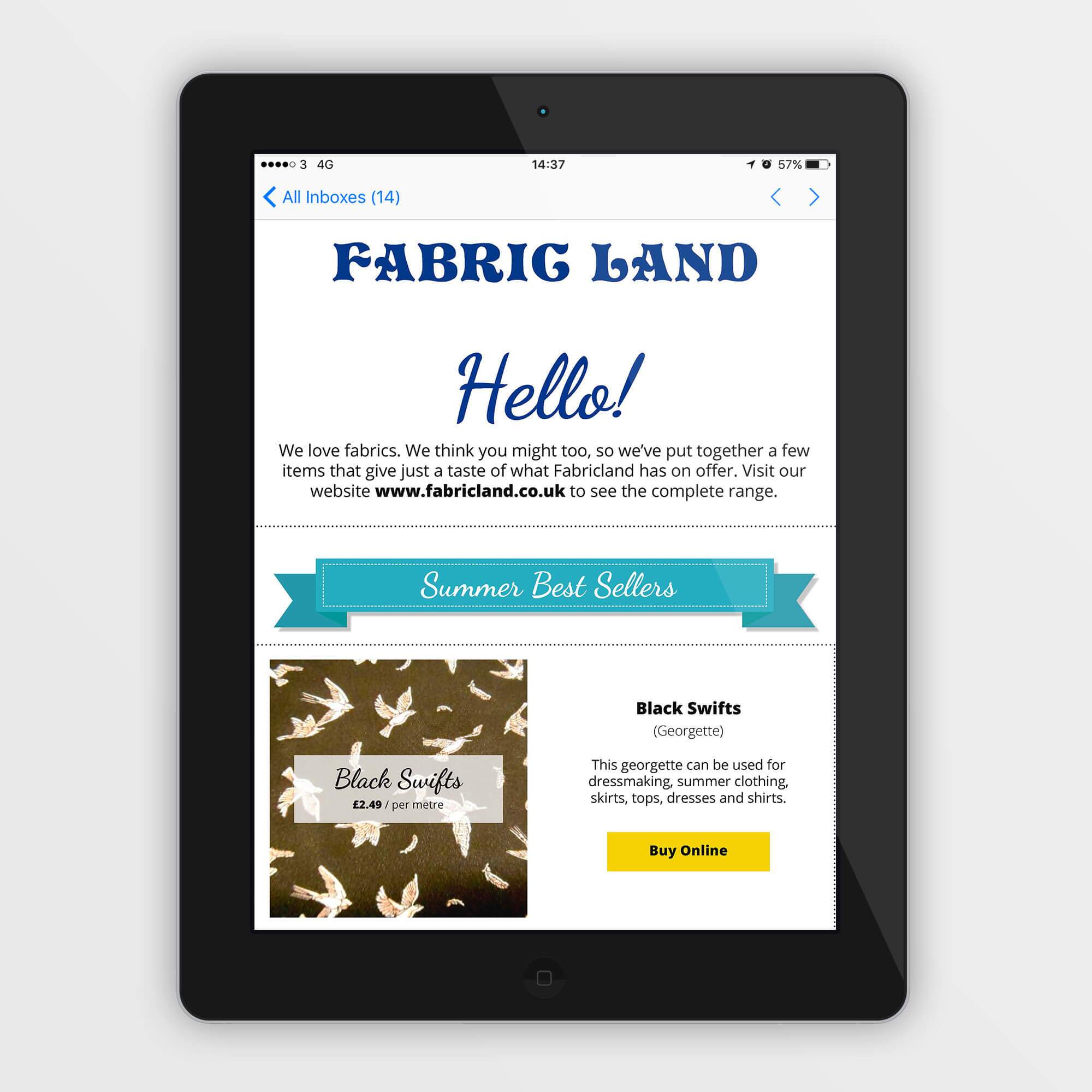 Email mockup Digital Storm
