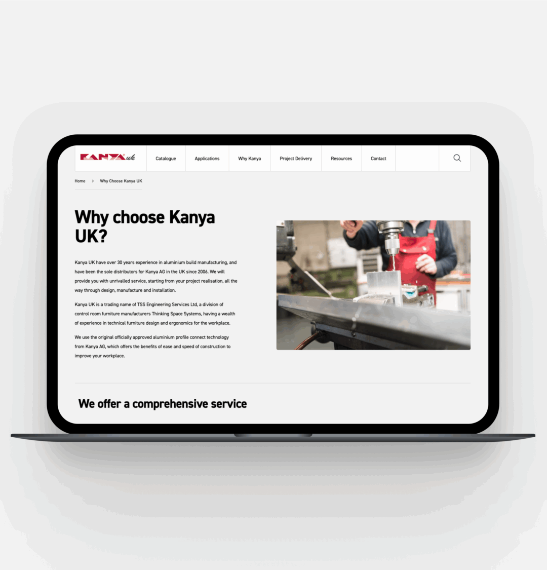 Kanya Laptop Website Design