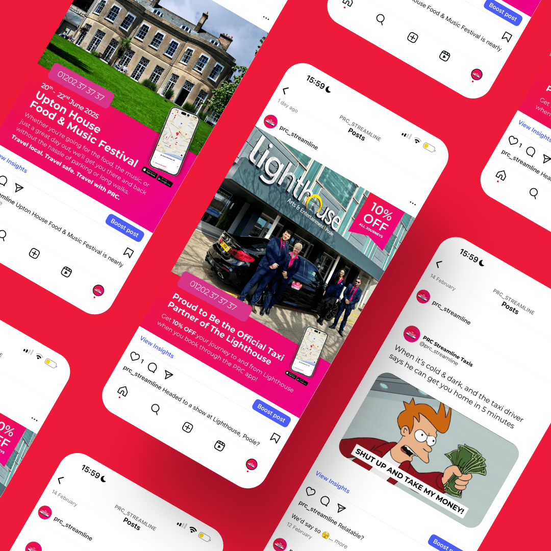 PRC Streamline Taxi Social Post Designs